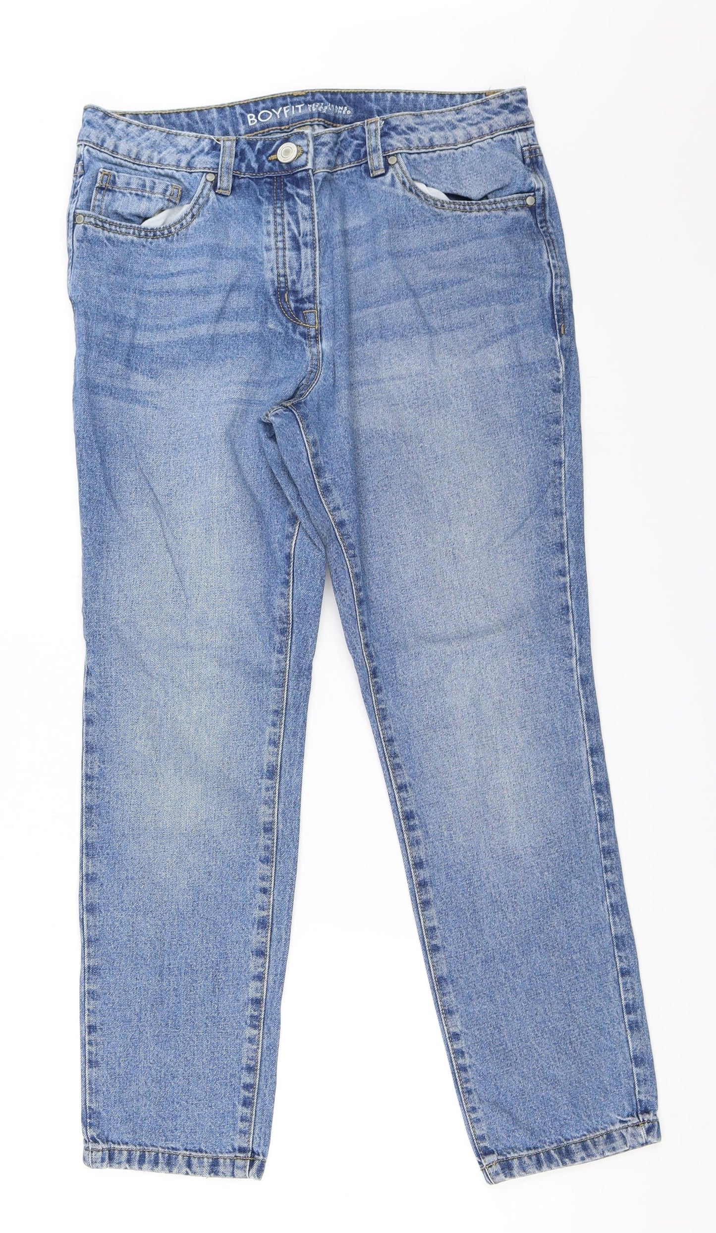 NEXT Womens Blue  Denim Boyfriend Jeans Size 10 L27 in