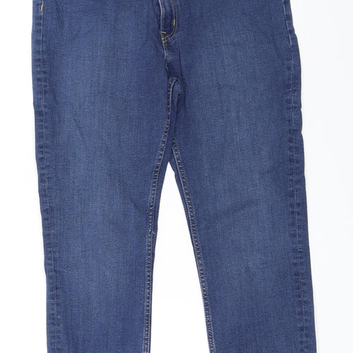 H&M Womens Blue  Denim Straight Jeans Size 42 L26 in