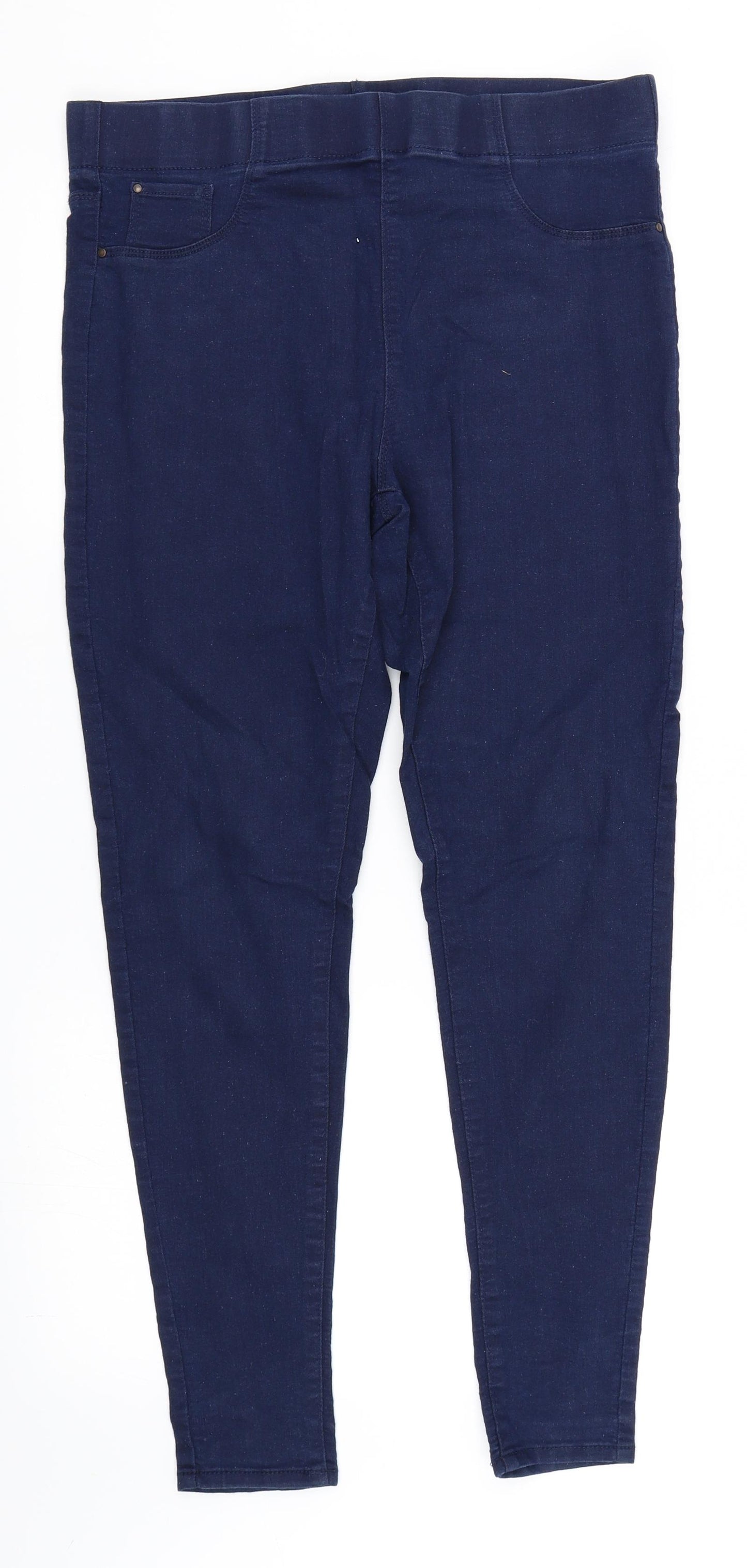 Preworn Womens Blue  Denim Jegging Jeans Size 12 L27 in