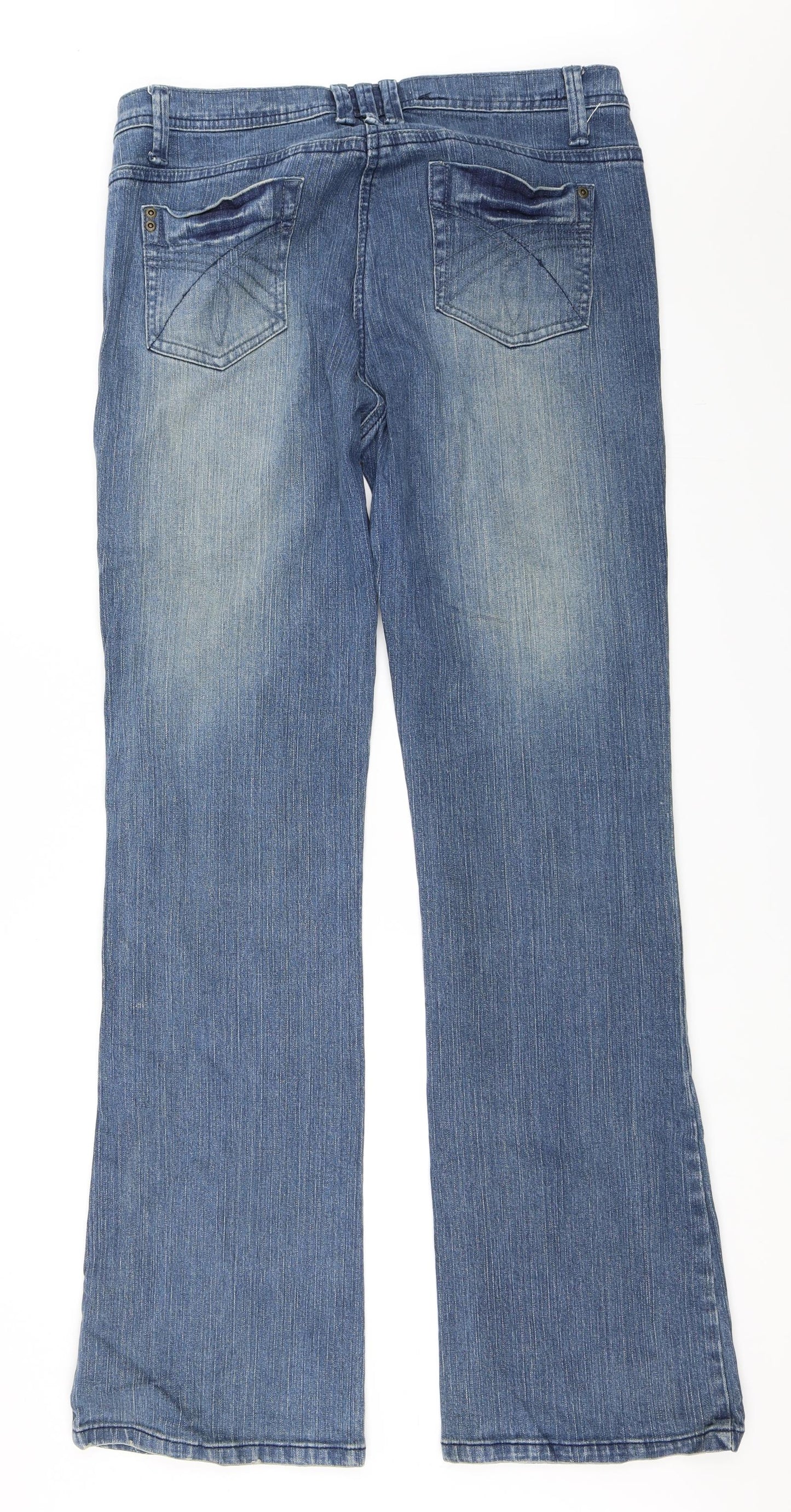Dorothy Perkins Womens Blue  Denim Bootcut Jeans Size 16 L35 in