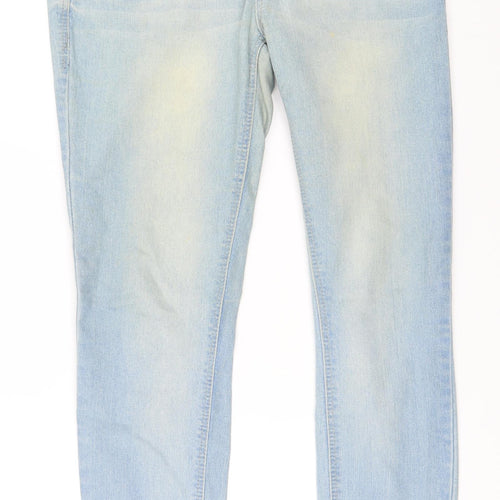 Primark Womens Blue  Denim Straight Jeans Size 10 L29 in