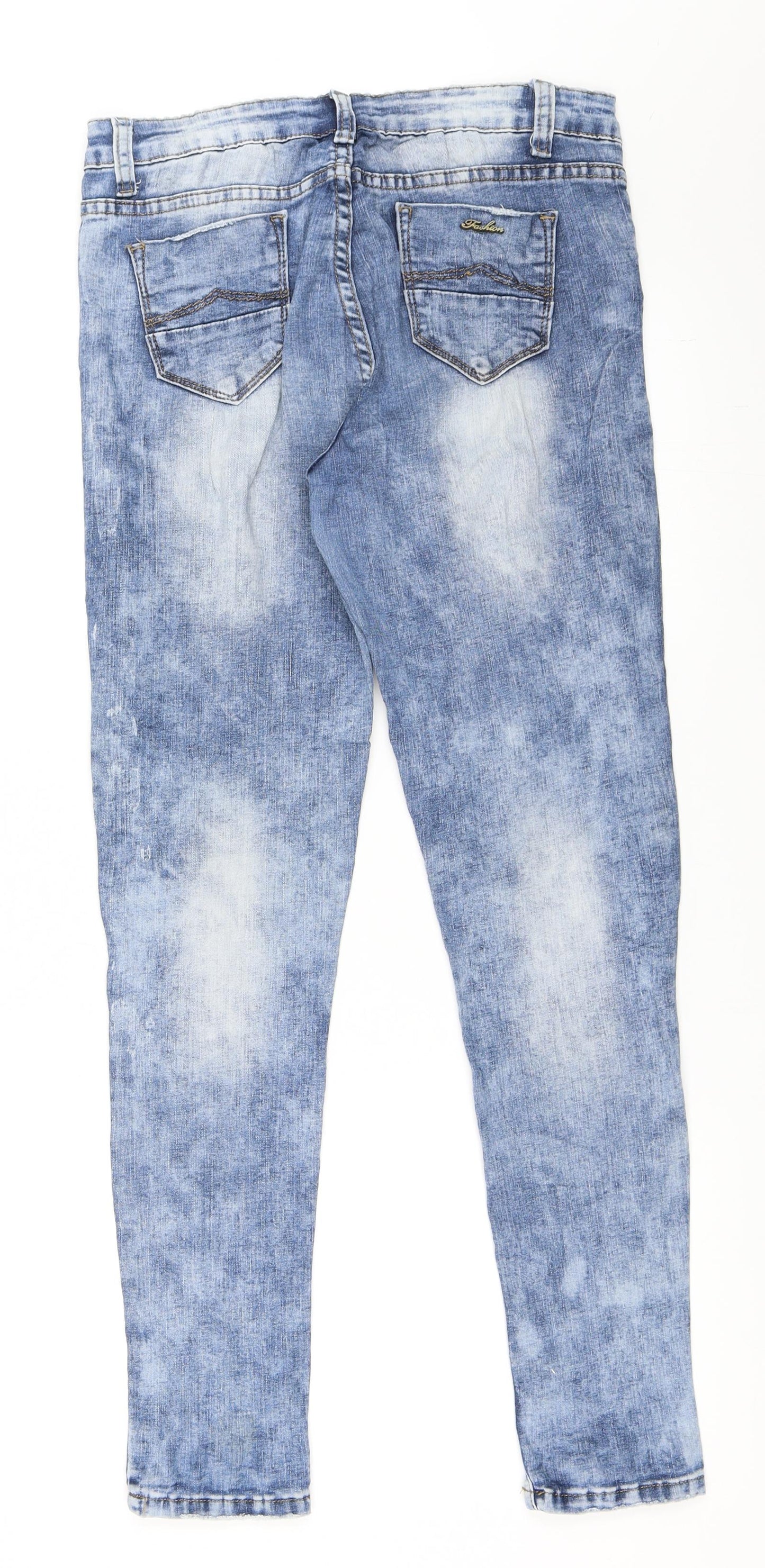 Preworn Womens Blue  Denim Skinny Jeans Size 38 L29 in