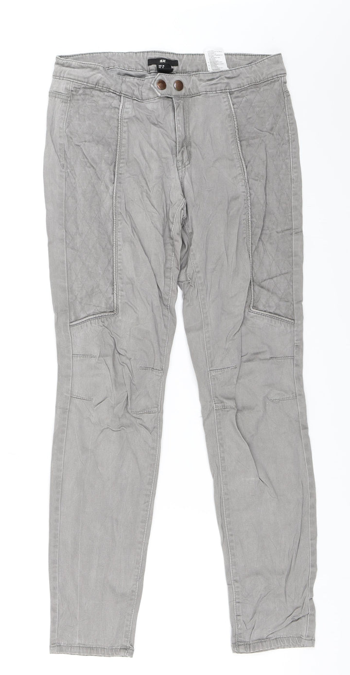 H&M Womens Grey   Skinny Jeans Size 38 L27 in