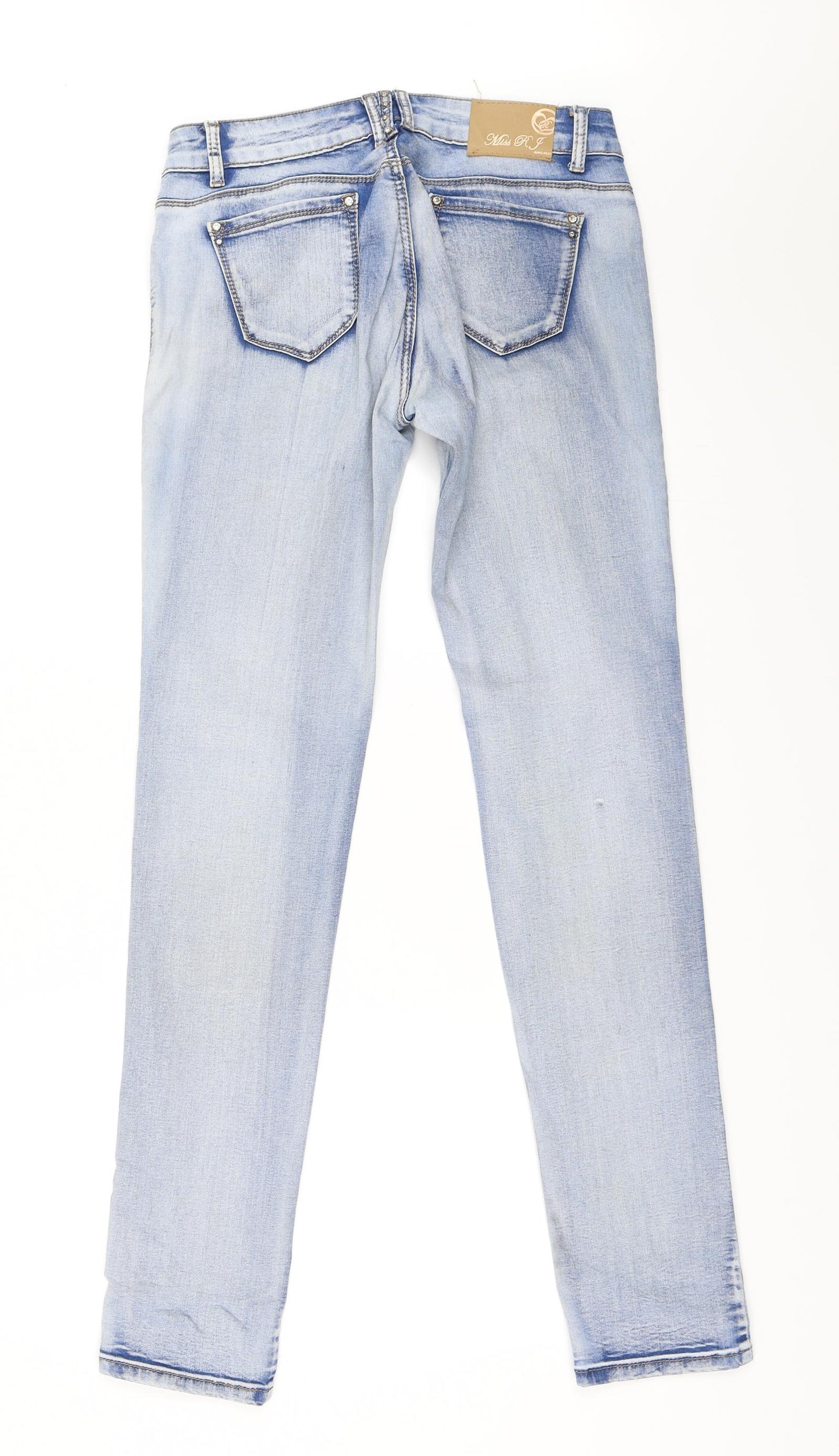 Preworn Womens Blue  Denim Straight Jeans Size 42 L33 in