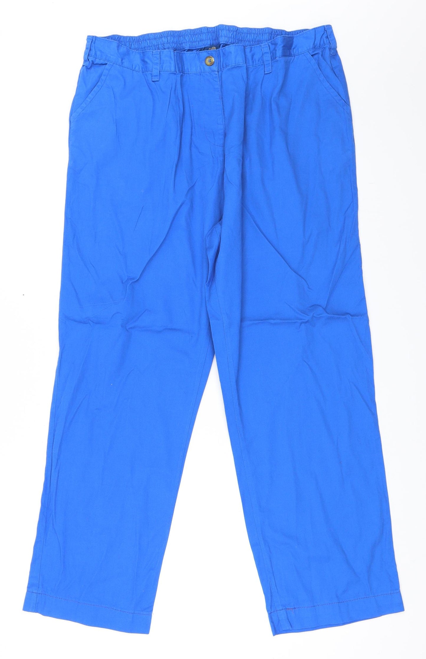Cotton Traders Womens Blue   Trousers  Size 18 L27 in