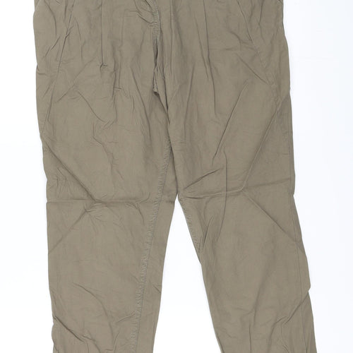 H&M Womens Green   Chino Trousers Size 34 L28 in