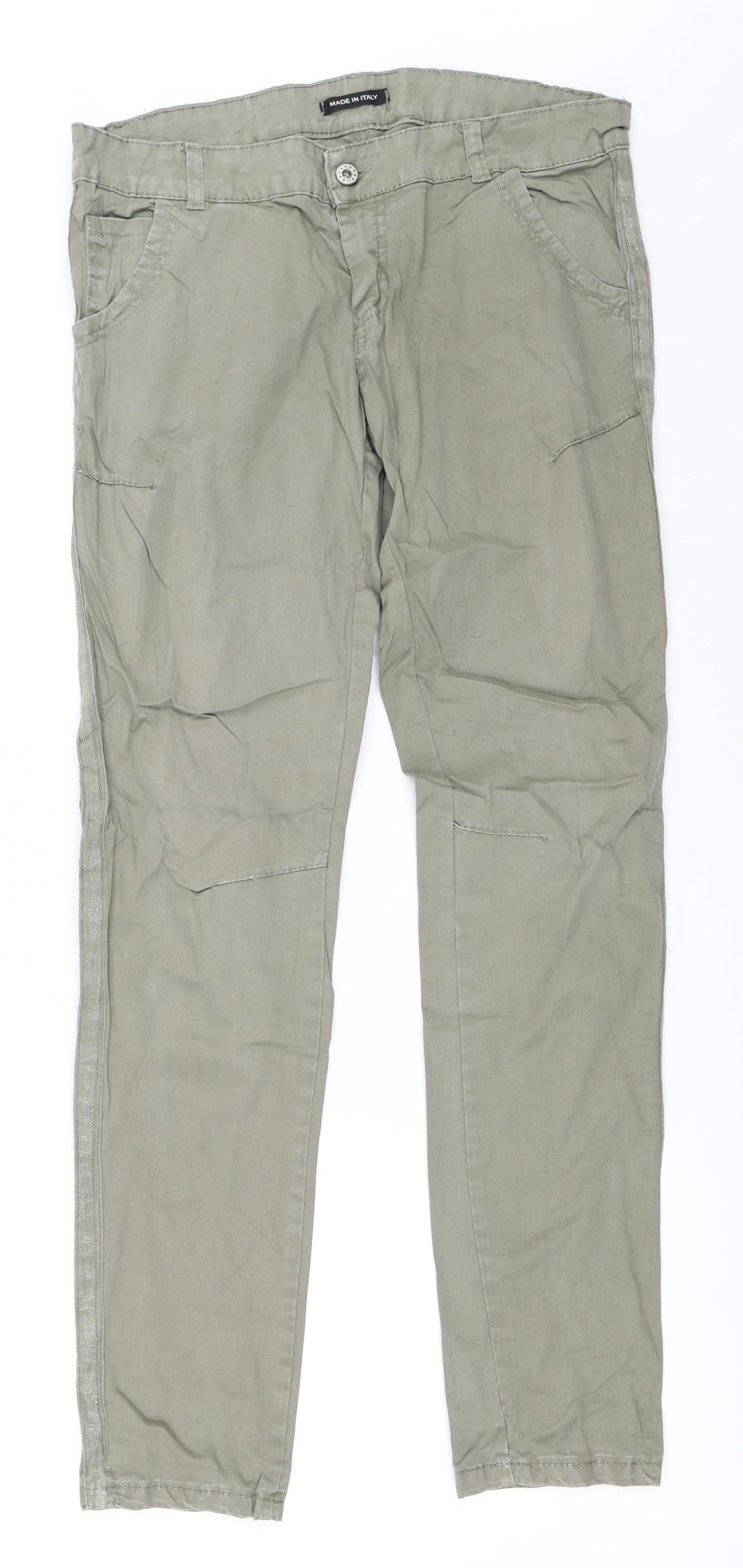 Preworn Womens Green   Straight Jeans Size L L31 in