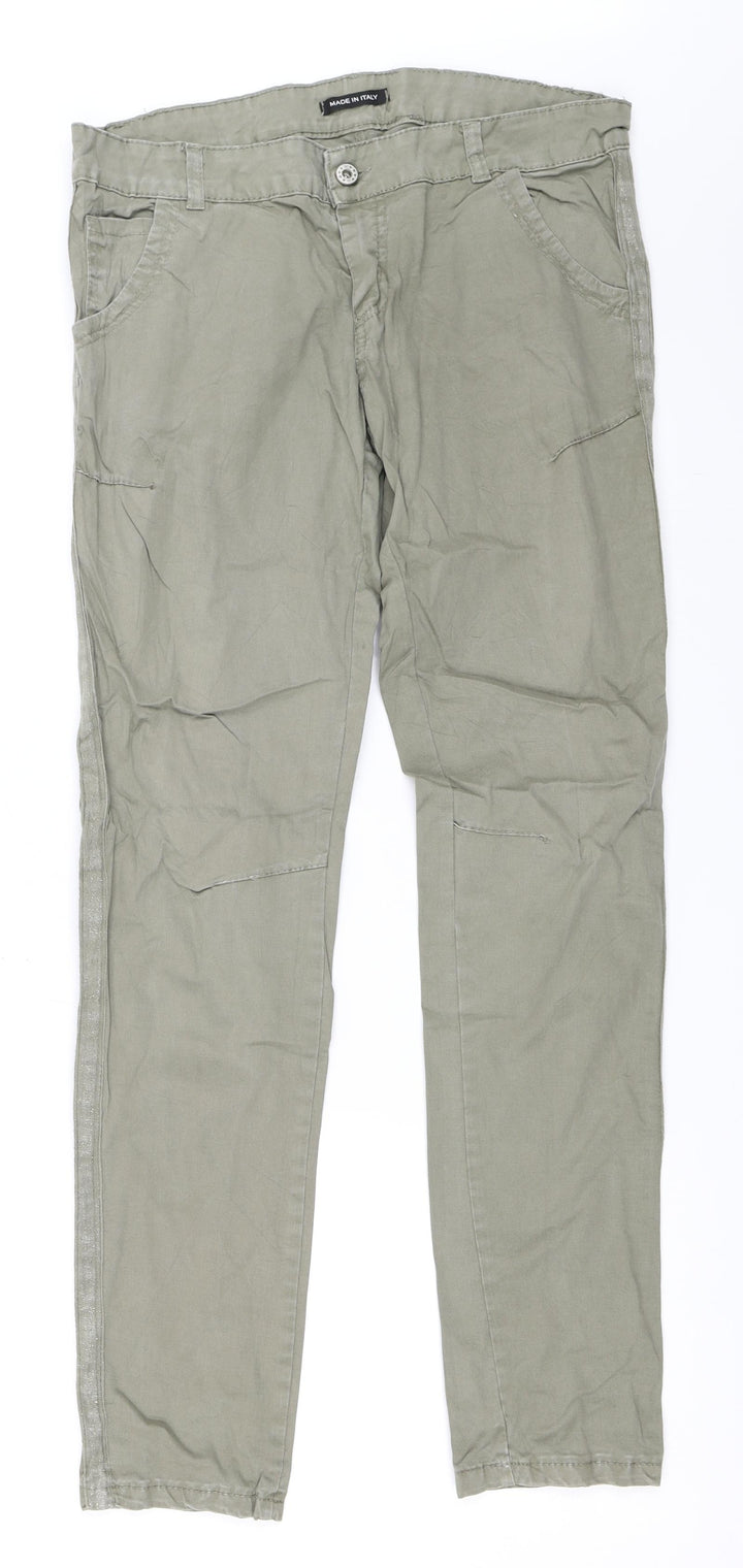 Preworn Womens Green   Straight Jeans Size L L31 in