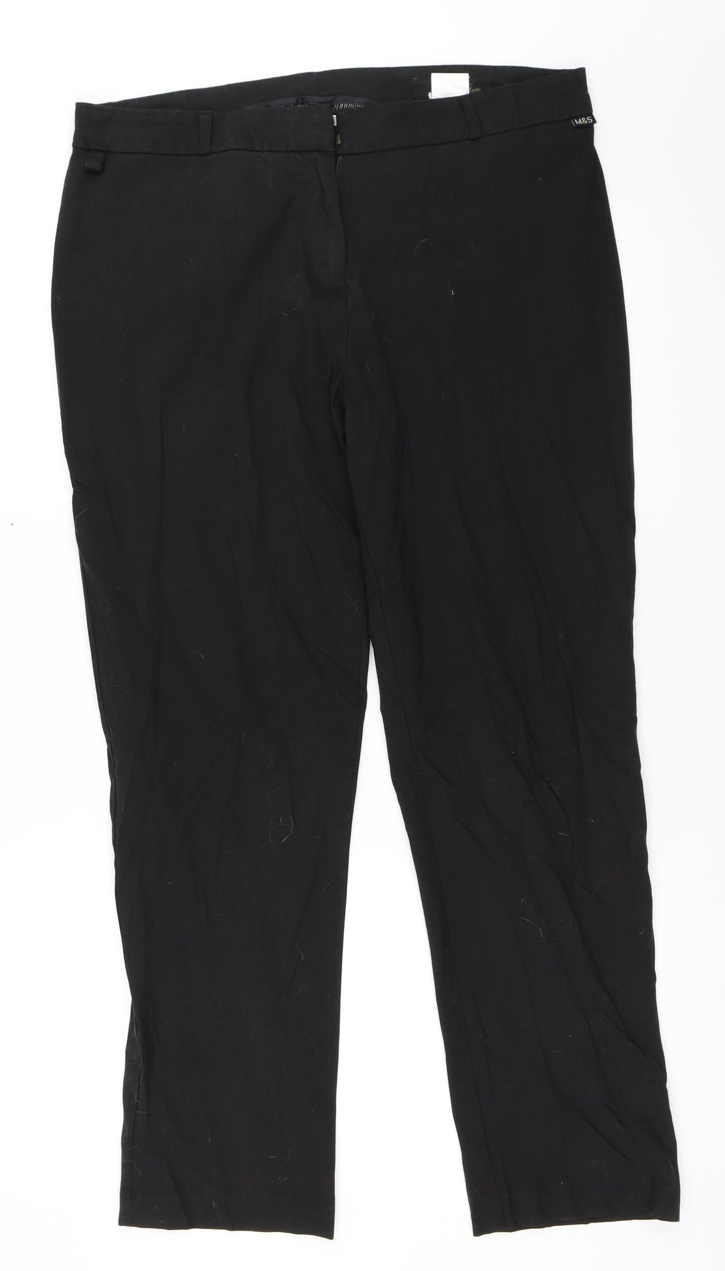 Marks and Spencer Womens Black   Trousers  Size 14 L28 in