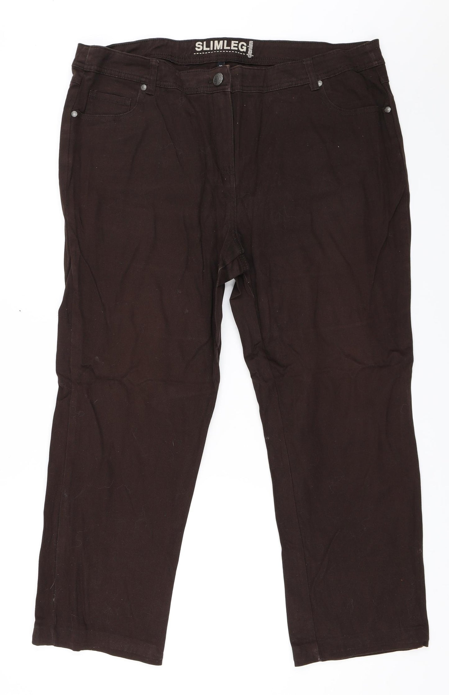 Debenhams Womens Brown   Straight Jeans Size 20 L26 in