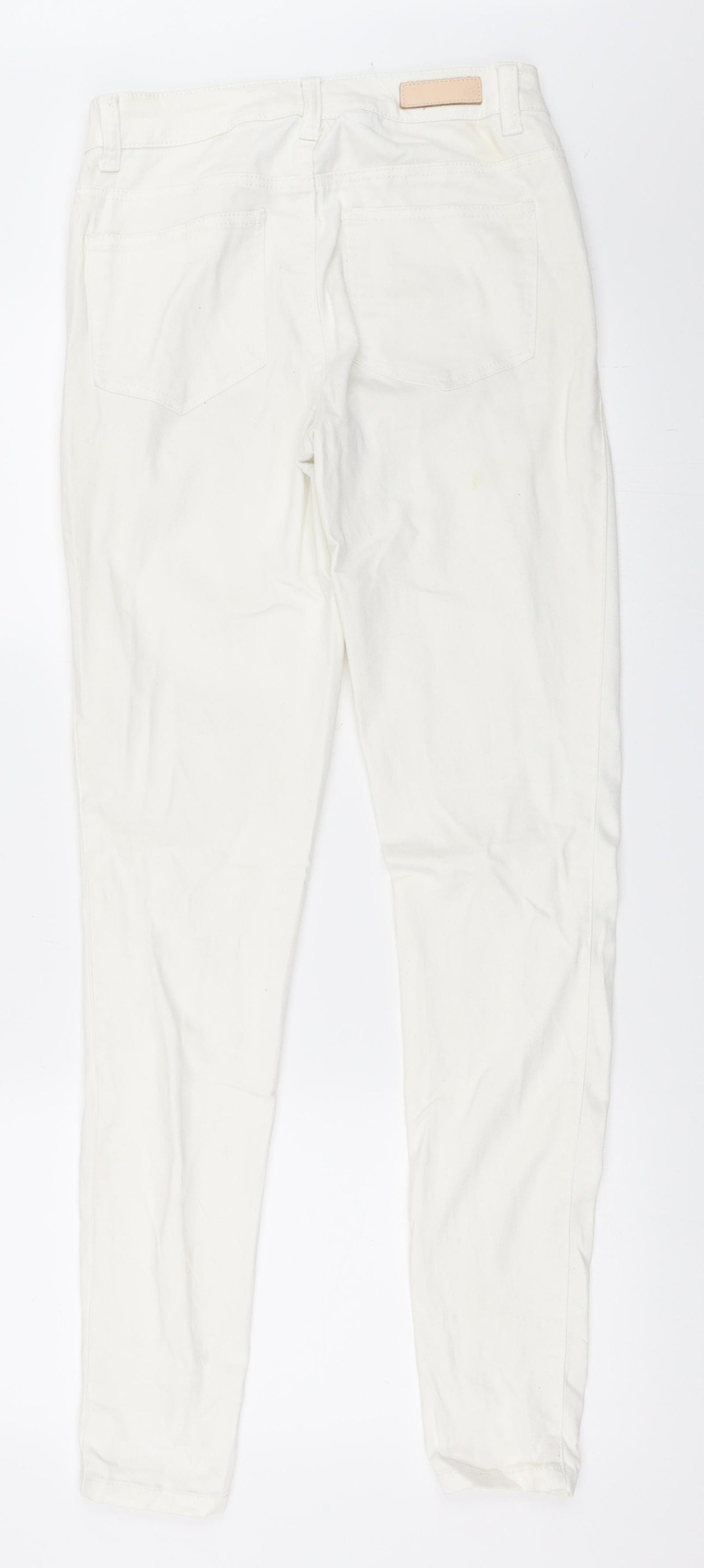 Pieces Womens Ivory   Skinny Jeans Size XS L32 in