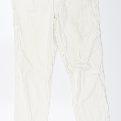 Zara Womens Ivory   Straight Jeans Size 44 L29 in