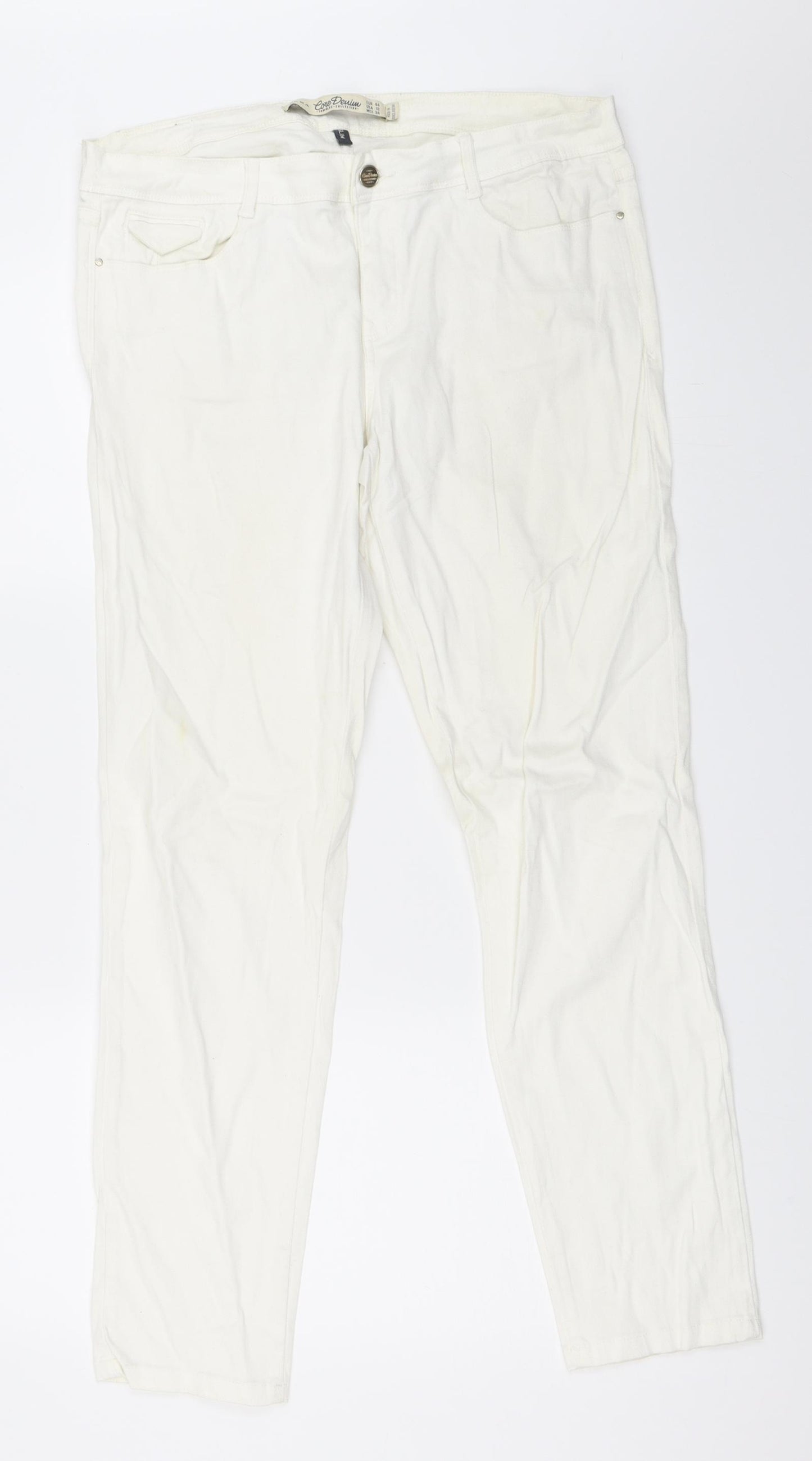 Zara Womens Ivory   Straight Jeans Size 44 L29 in