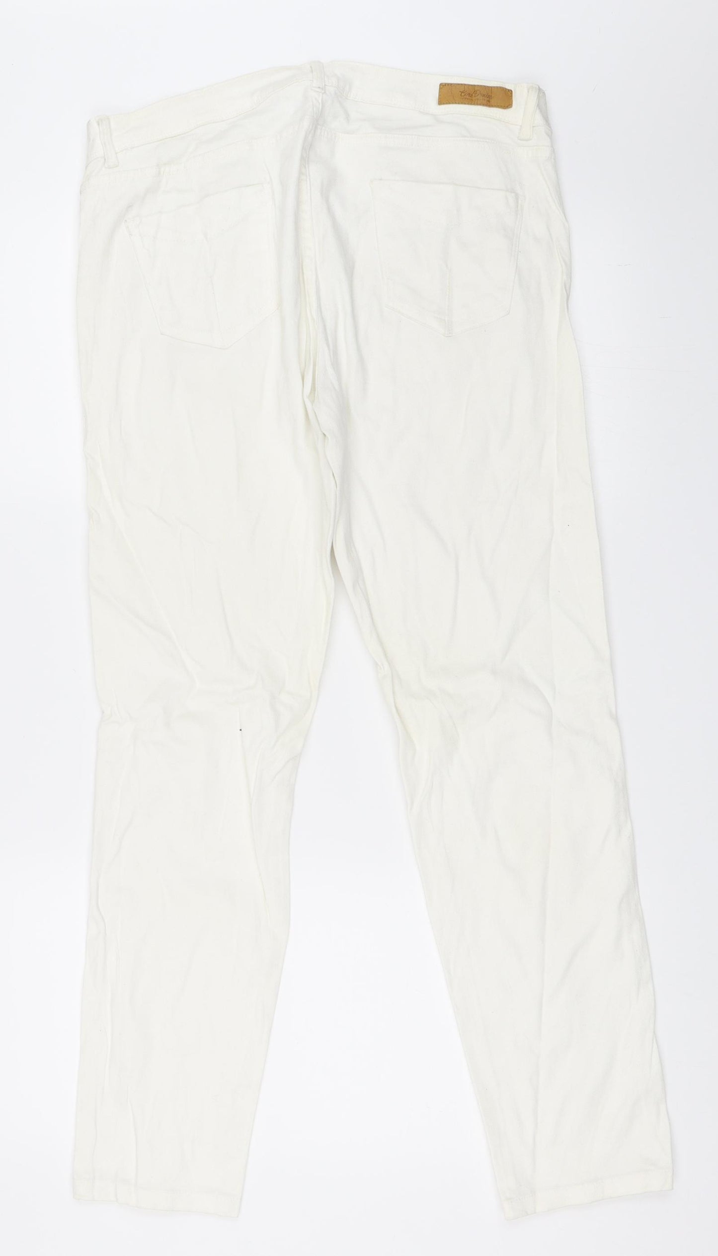 Zara Womens Ivory   Straight Jeans Size 44 L29 in