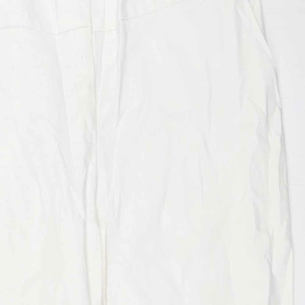 NEXT Womens White   Cropped Trousers Size 20 L24 in