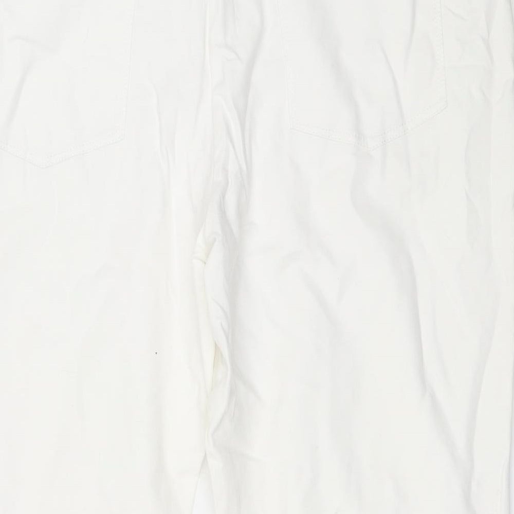 NEXT Womens White   Cropped Trousers Size 20 L24 in