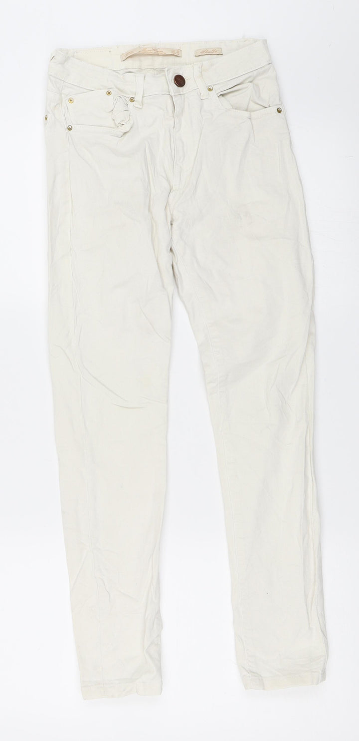 Preworn Womens Ivory   Skinny Jeans Size 34 L26 in