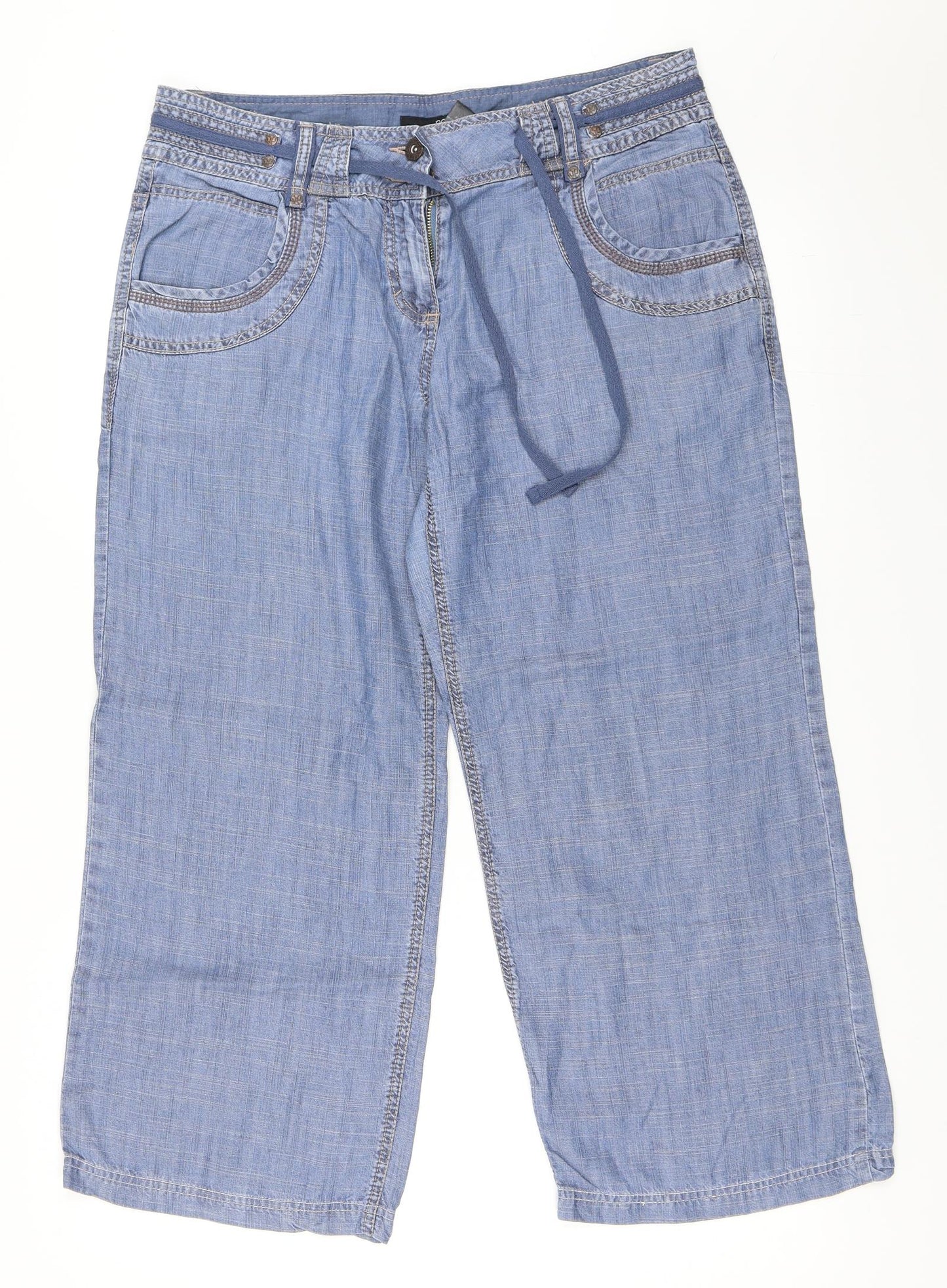 NEXT Womens Blue  Denim Cropped Jeans Size 14 L25 in
