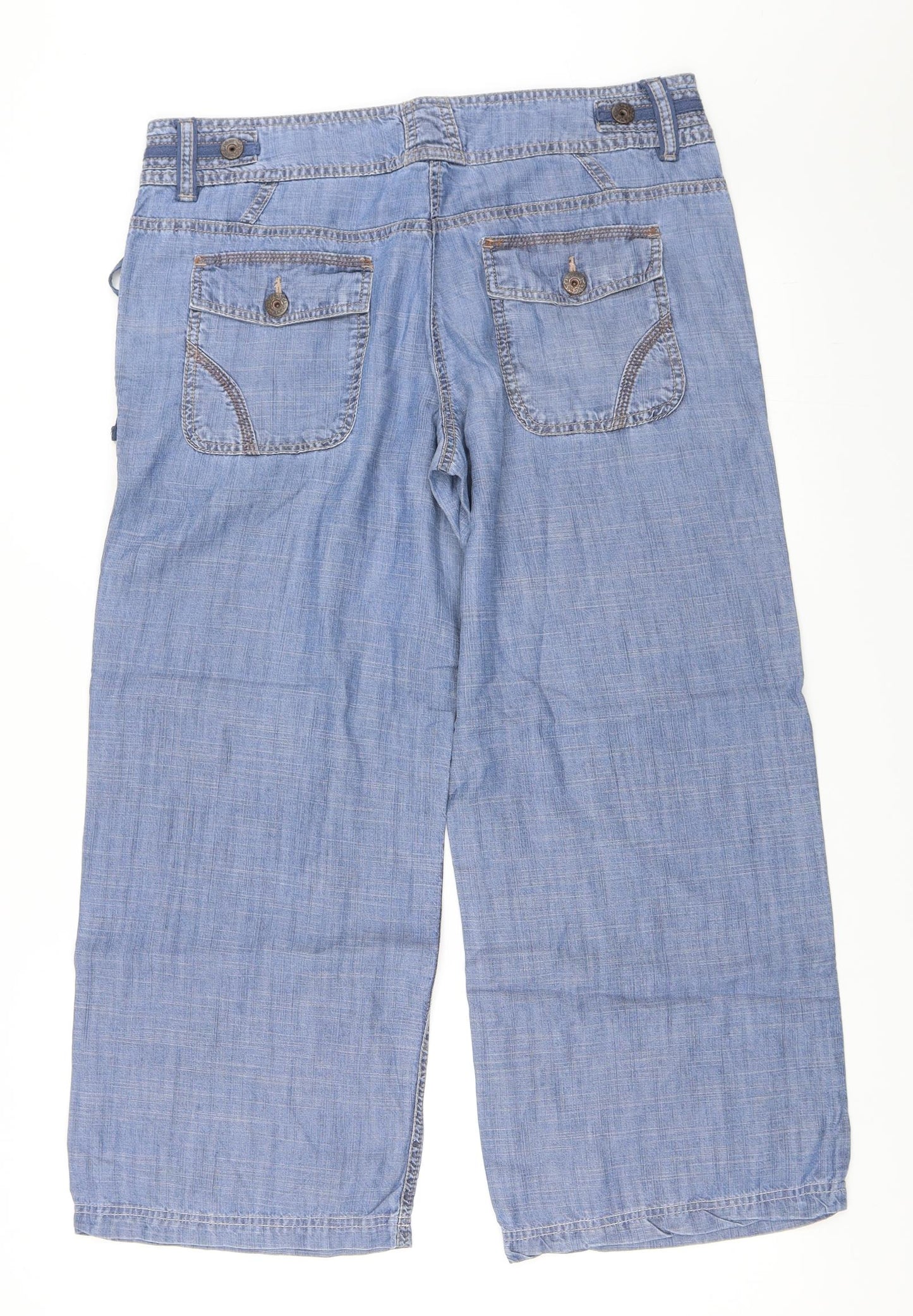 NEXT Womens Blue  Denim Cropped Jeans Size 14 L25 in