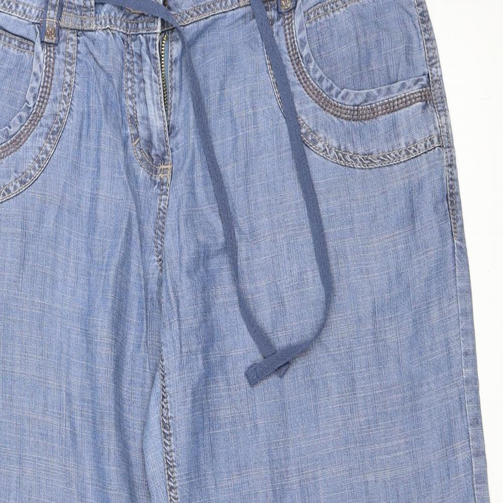 NEXT Womens Blue  Denim Cropped Jeans Size 14 L25 in