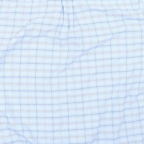 EWM Mens Blue Check   Button-Up Size L