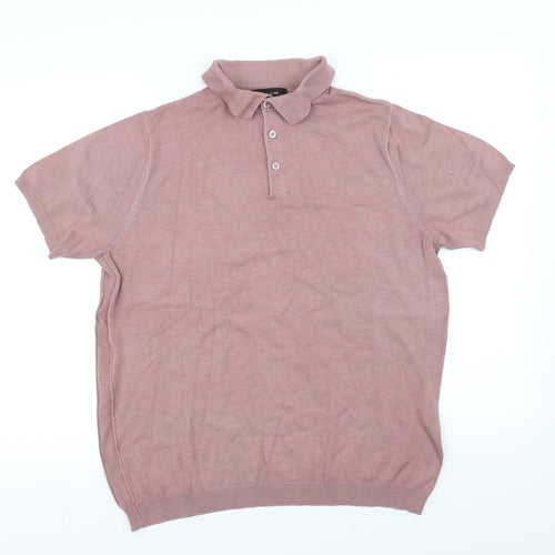 River Island Womens Pink   Basic Polo Size L