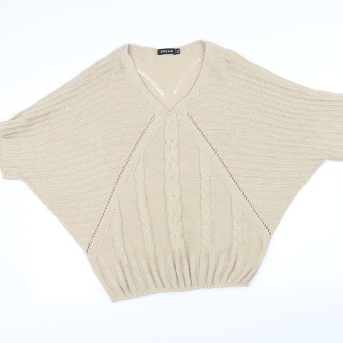 DREAM Womens Beige   Cardigan Jumper Size M