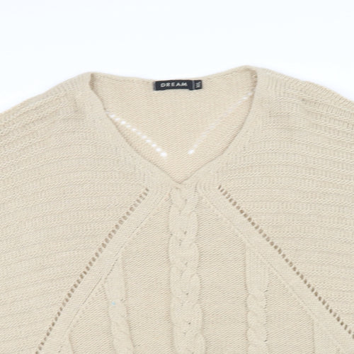 DREAM Womens Beige   Cardigan Jumper Size M