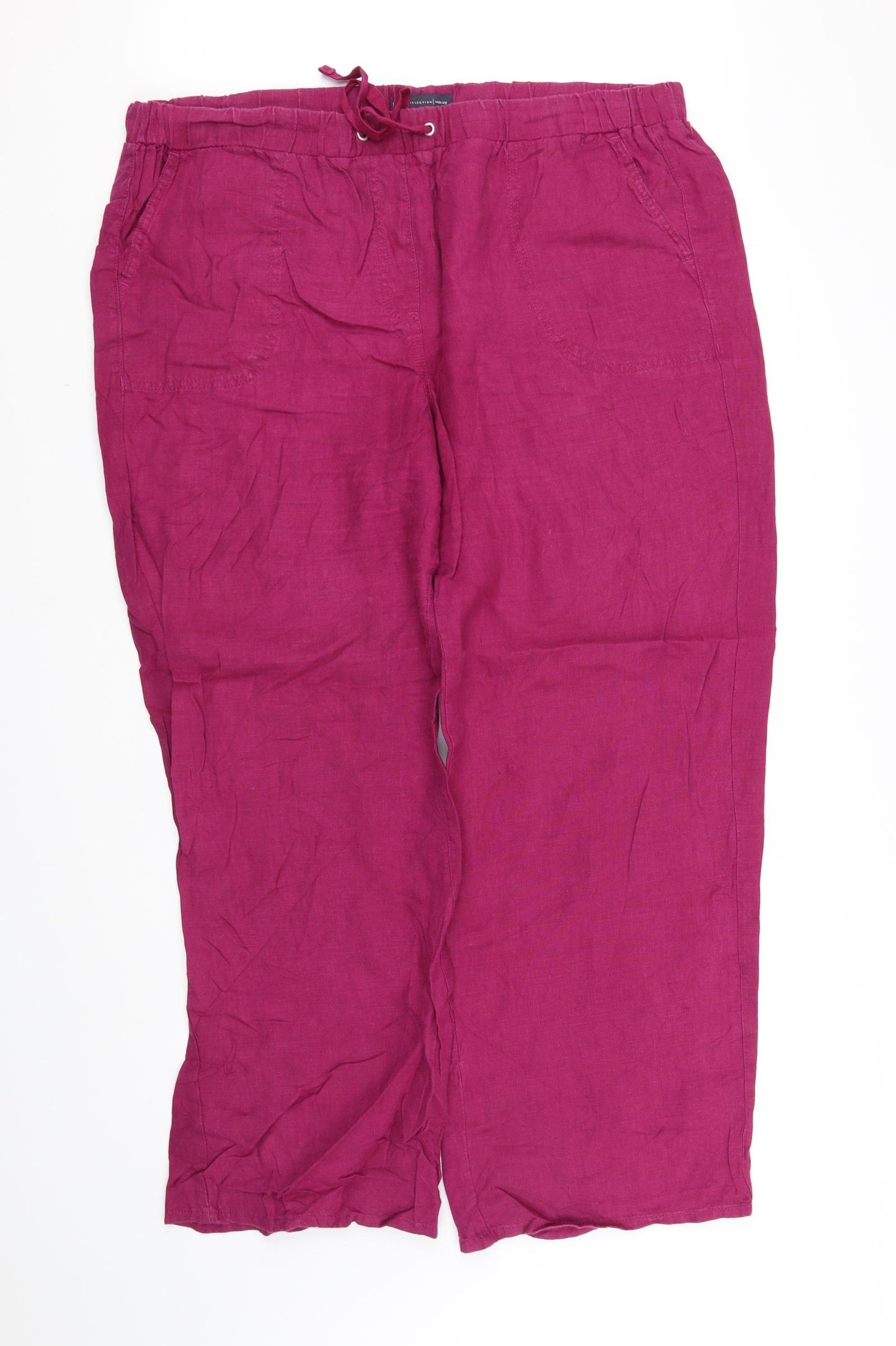 m&s Womens Pink   Trousers  Size 18 L33 in