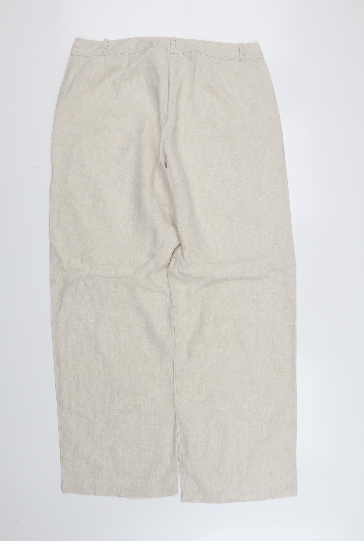 Marks and Spencer Womens Beige   Trousers  Size 16 L37 in