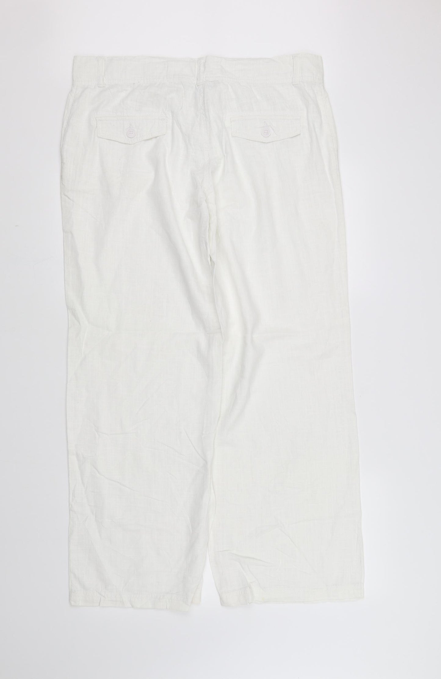 Parralel Womens White   Sweatpants Trousers Size 14 L34 in
