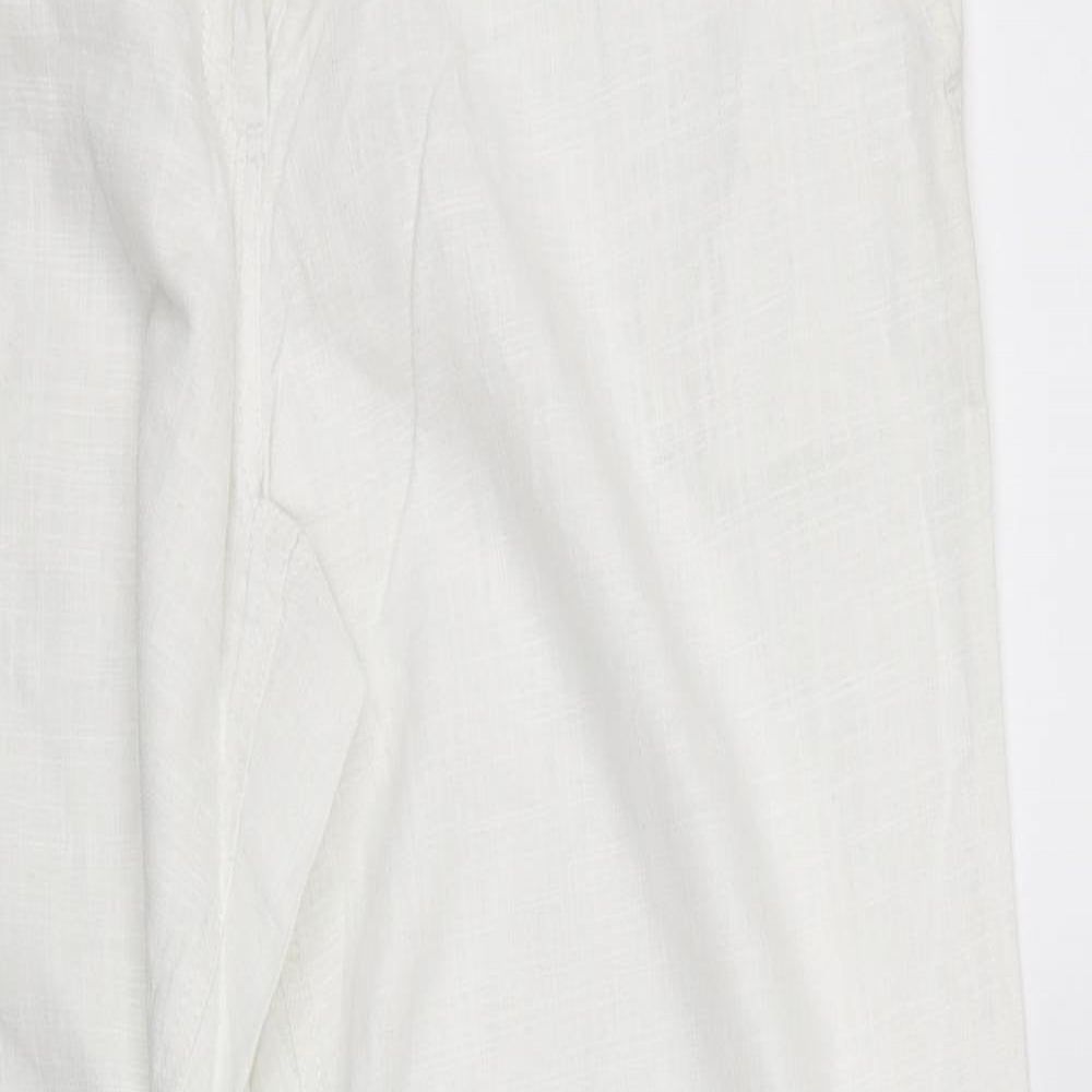 Parralel Womens White   Sweatpants Trousers Size 14 L34 in