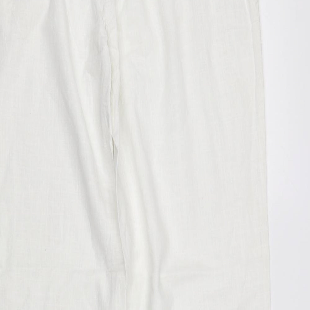 Parralel Womens White   Sweatpants Trousers Size 14 L34 in