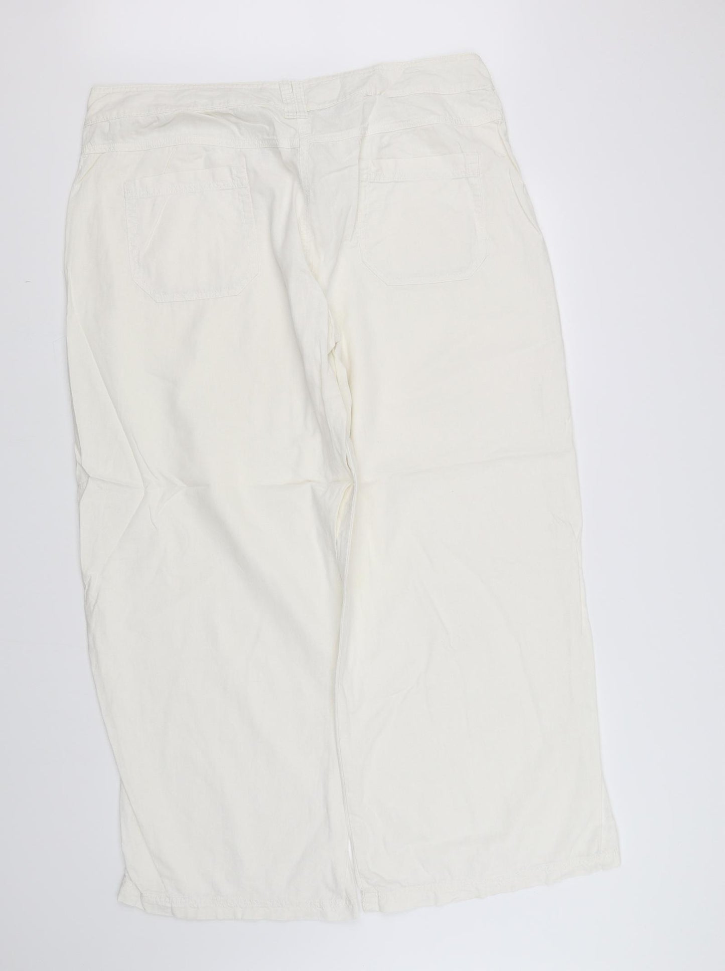 pre worn Womens White   Trousers  Size 20 L32.5 in