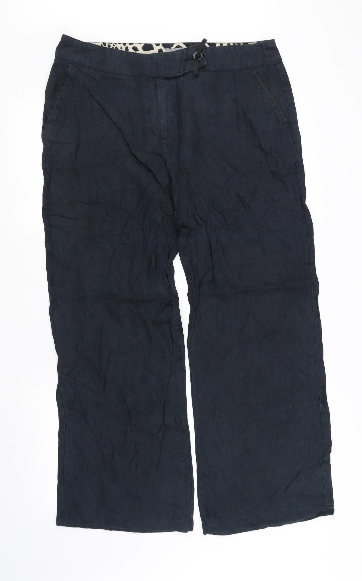 Per Una Womens Black   Trousers  Size 12 L32 in