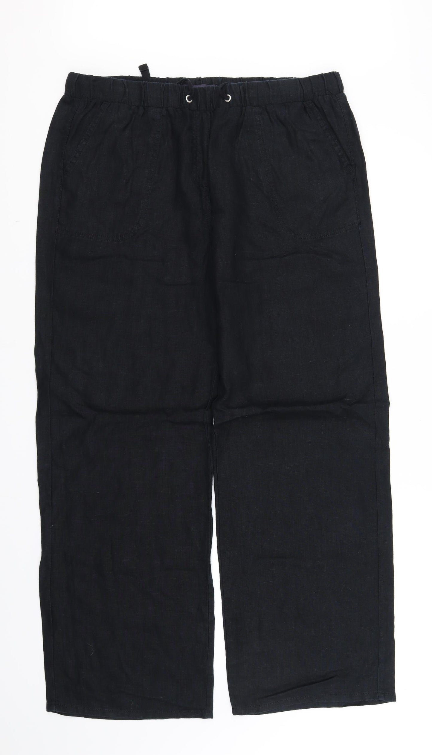 m&s Womens Black   Trousers  Size 14 L32 in