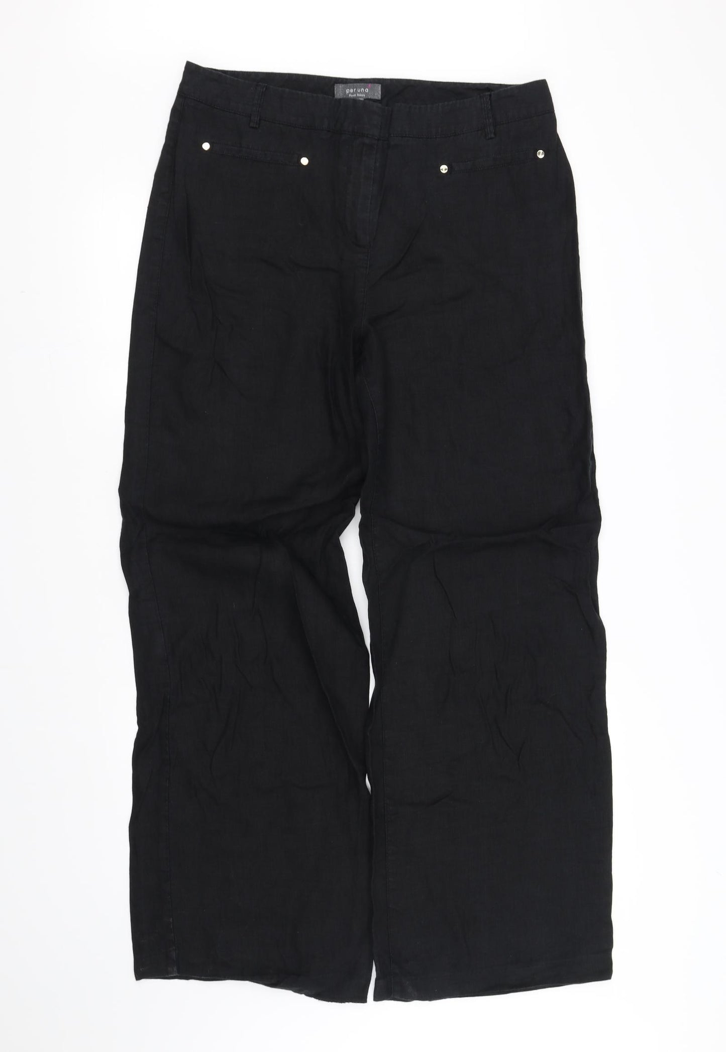 Per Una Womens Black   Trousers  Size 14 L34 in