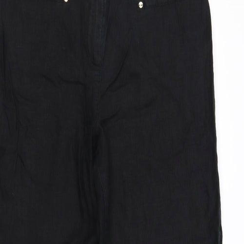 Per Una Womens Black   Trousers  Size 14 L34 in