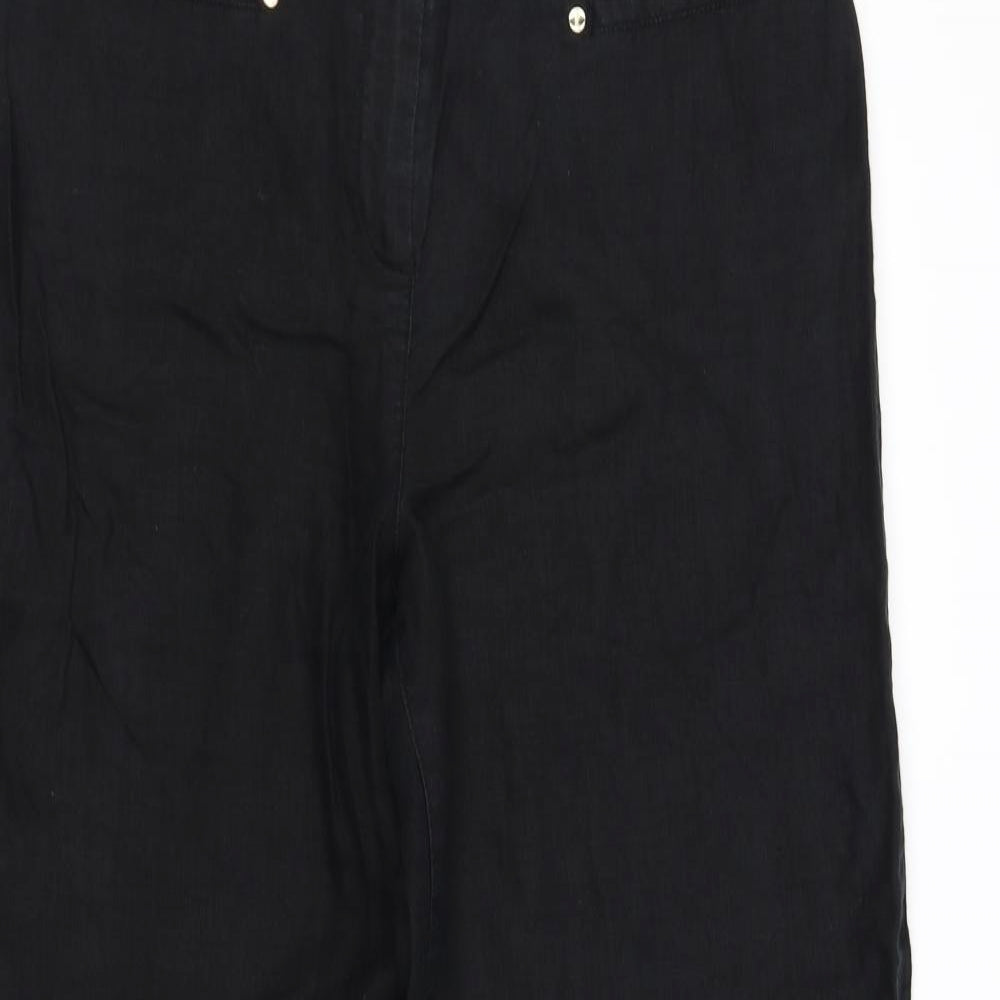 Per Una Womens Black   Trousers  Size 14 L34 in