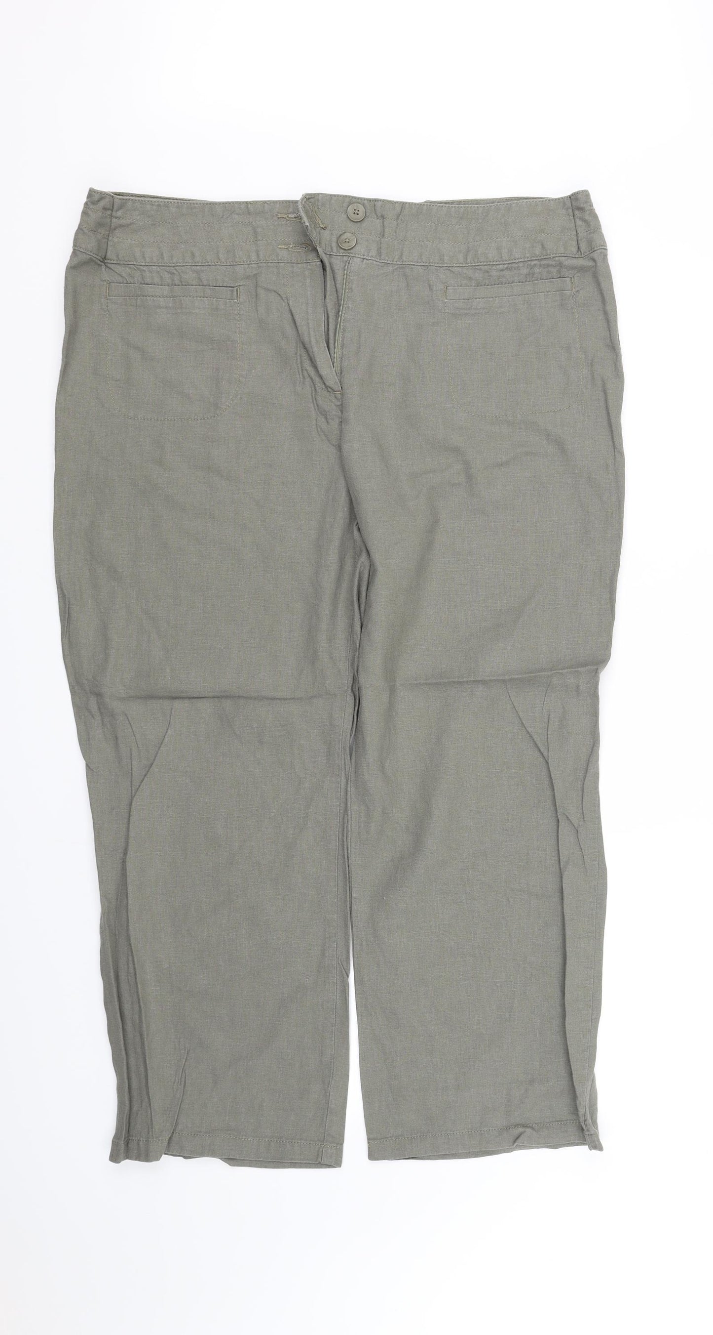 m&s Womens Grey   Trousers  Size 18 L30 in