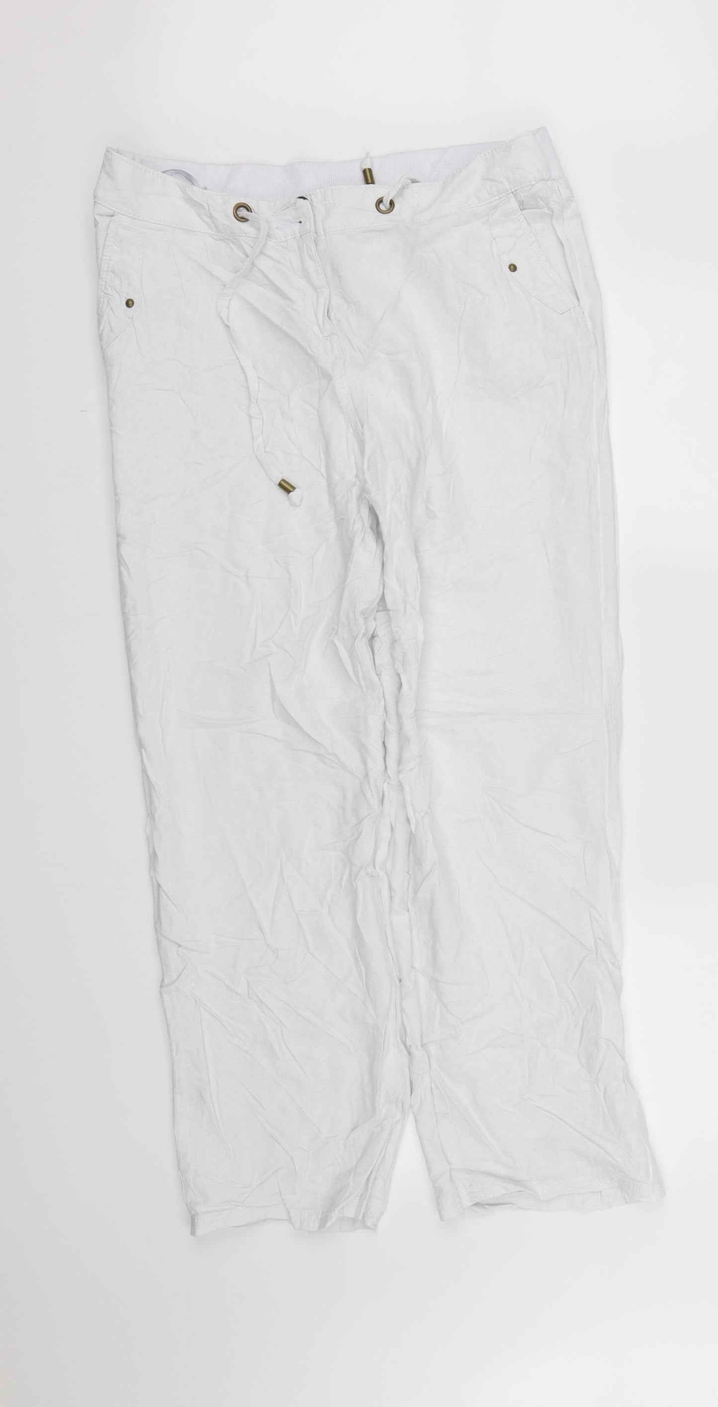 pre worn Womens White   Trousers  Size L L31.5 in