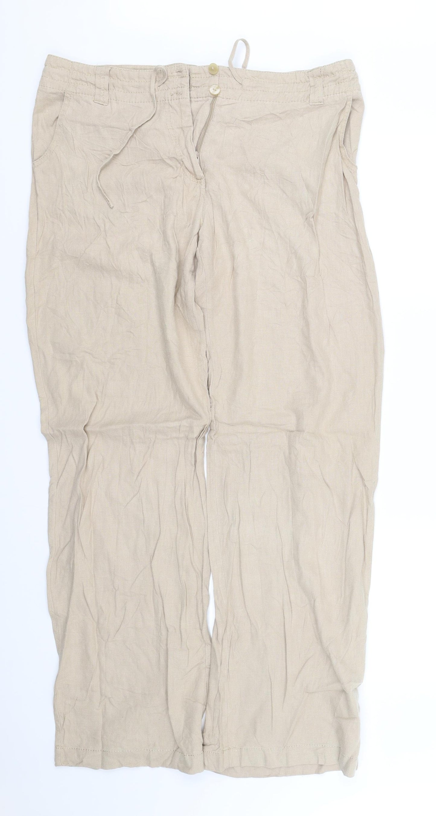 pre worn Womens Beige   Trousers  Size 14 L34 in