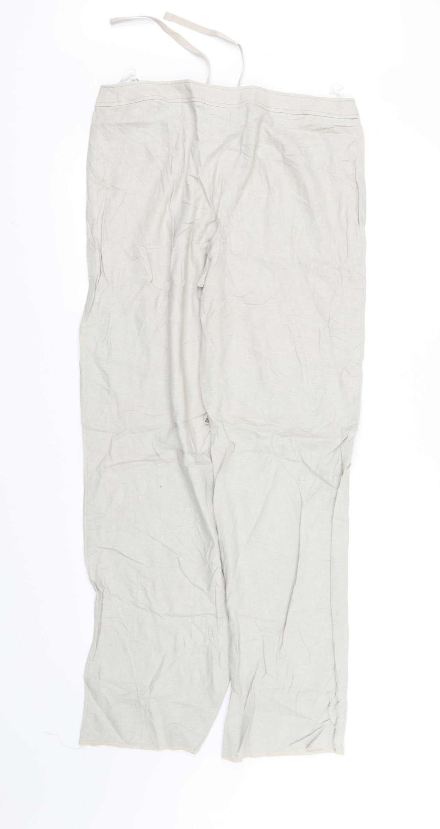 m&s Womens Beige   Trousers  Size 12 L35 in