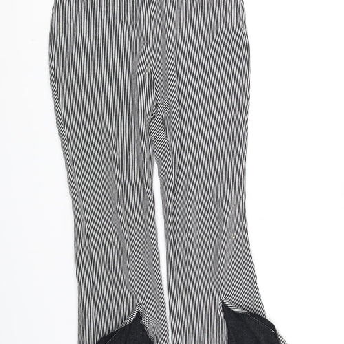 Zara Womens Black Striped  Jegging Trousers Size S L32 in