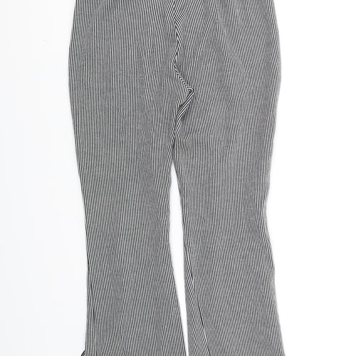 Zara Womens Black Striped  Jegging Trousers Size S L32 in