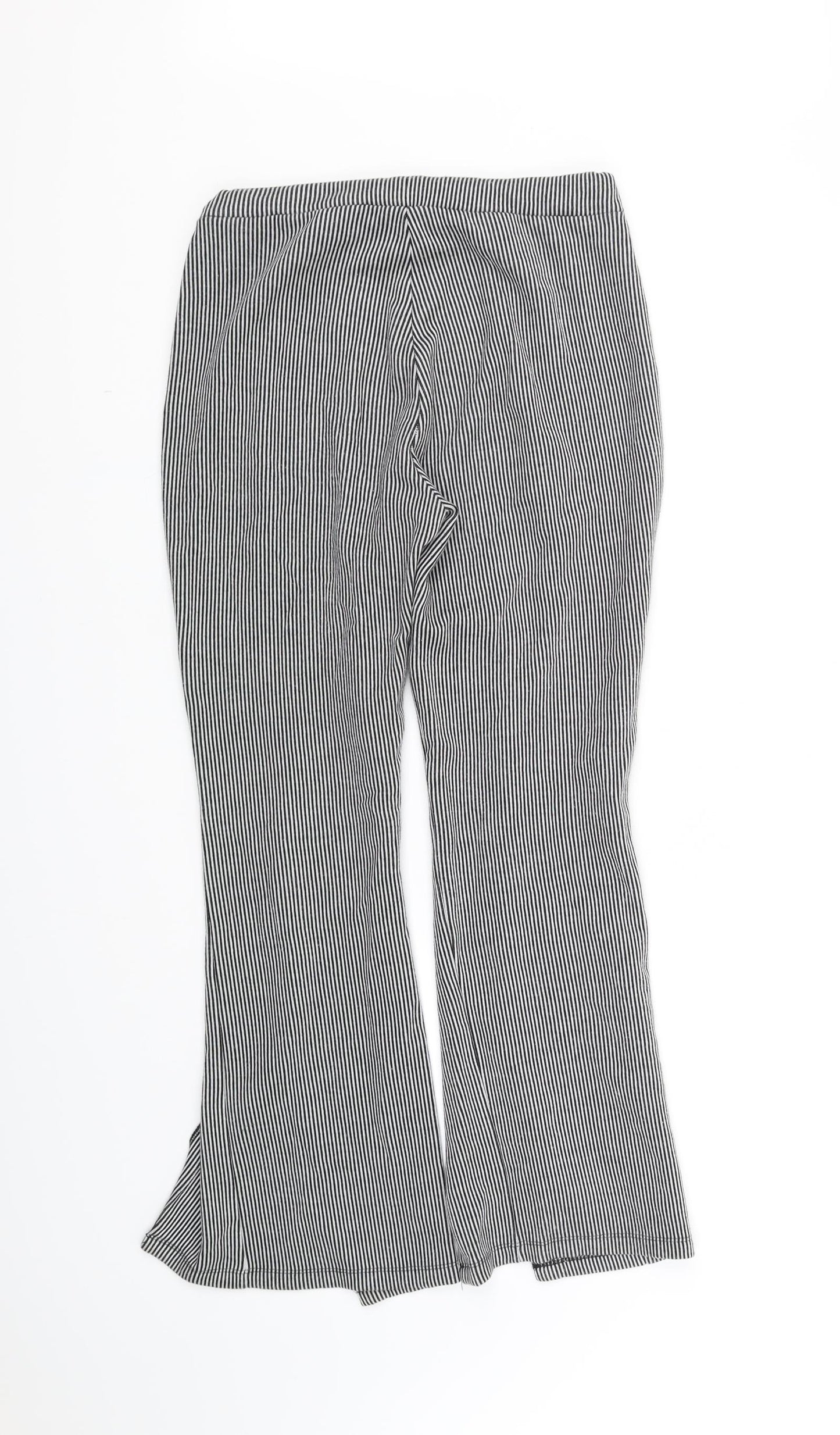 Zara Womens Black Striped  Jegging Trousers Size S L32 in