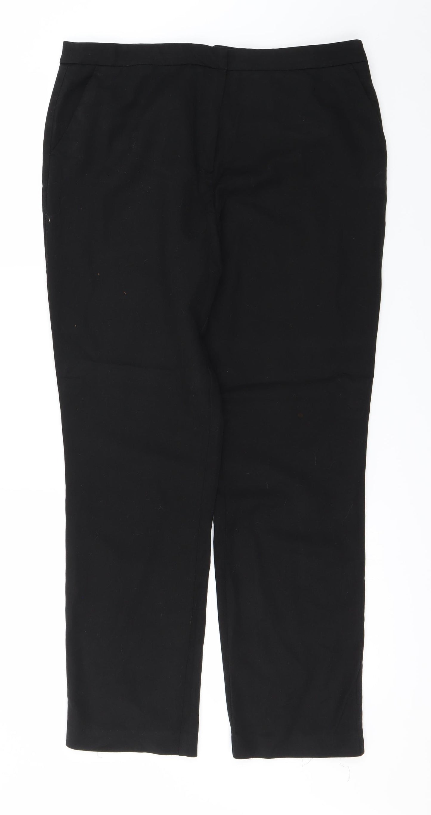 Papaya Womens Black   Trousers  Size 14 L23 in