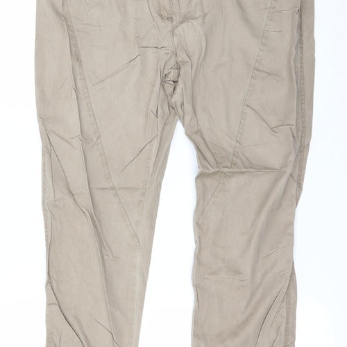 Gina Womens Beige   Trousers  Size 14 L23 in