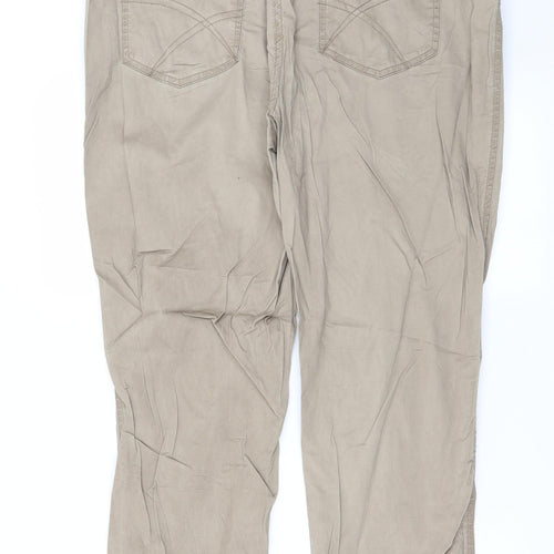 Gina Womens Beige   Trousers  Size 14 L23 in