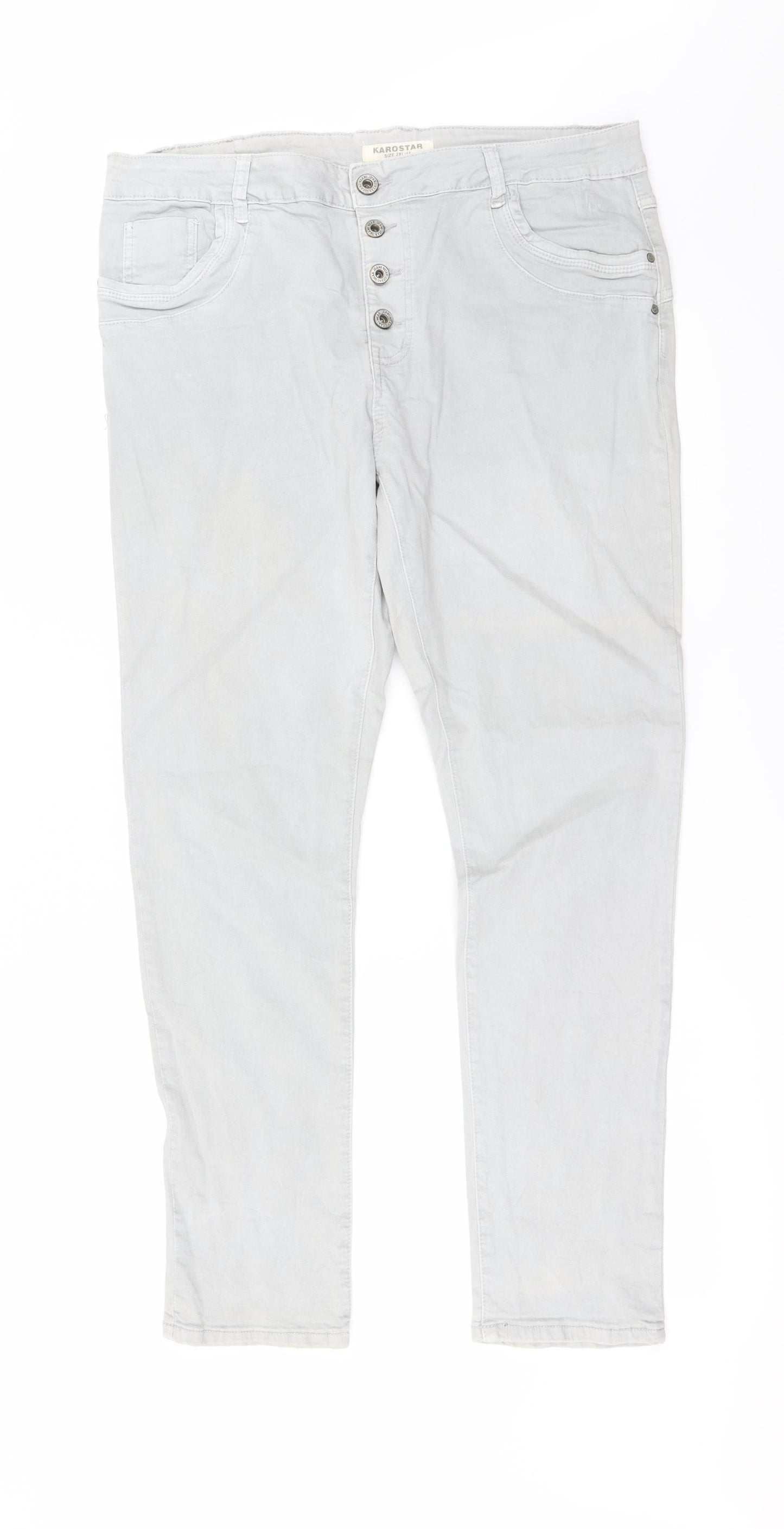 karostar Mens Grey   Straight Jeans Size 36 in L28 in